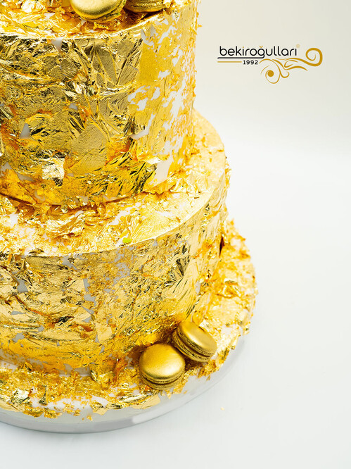 Altın Kaplama Katlı Model Pasta