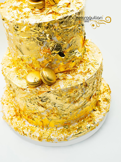 Altın Kaplama Katlı Model Pasta