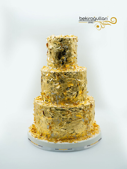 Altın Kaplama Katlı Pasta