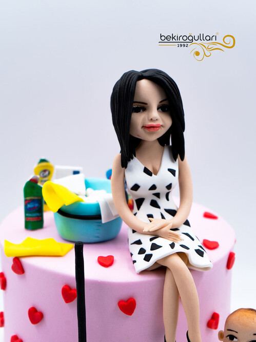 Anne Bebek Figürlü Model Ev Konsept Pasta
