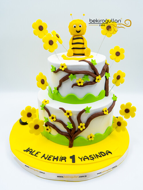 Arı ve Ağaç Temalı Konsept Pasta