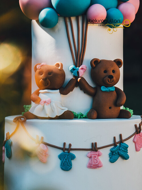 Ayıcık ve Balon Temalı Konsept Pasta