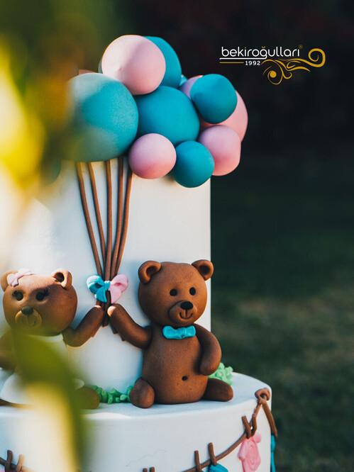 Ayıcık ve Balon Temalı Konsept Pasta