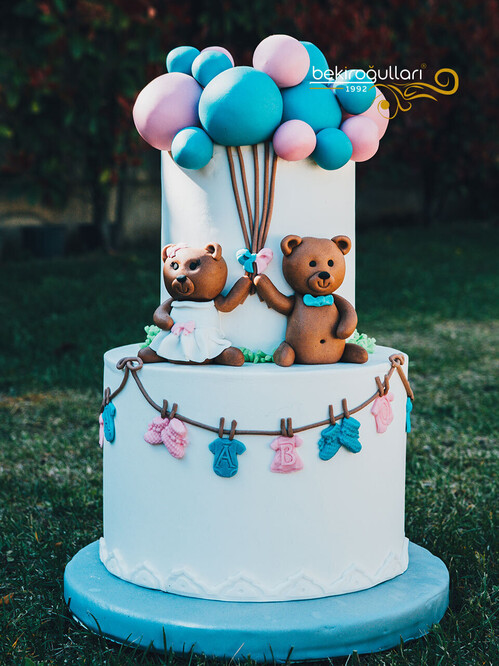 Ayıcık ve Balon Temalı Konsept Pasta