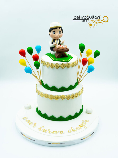 Balon ve Çocuk Temalı Pasta