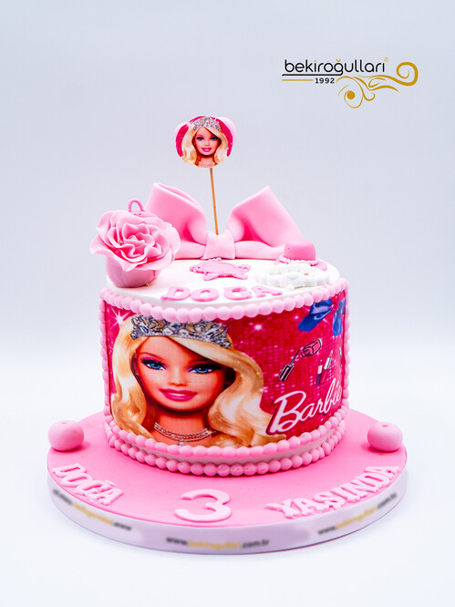 Barbi Temalı Konsept Pasta