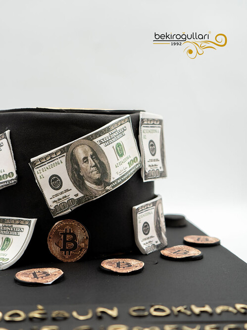 Bitcoin ve Dolar Konsept Pasta