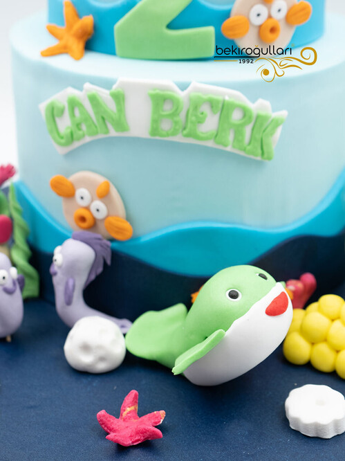 Deniz Hayvanları Konsept Pasta