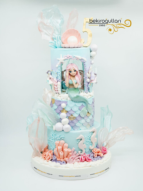 Deniz Kızı Tasarım Pasta
