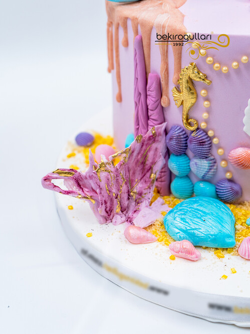 Deniz Kızı Temalı Konsept Pasta