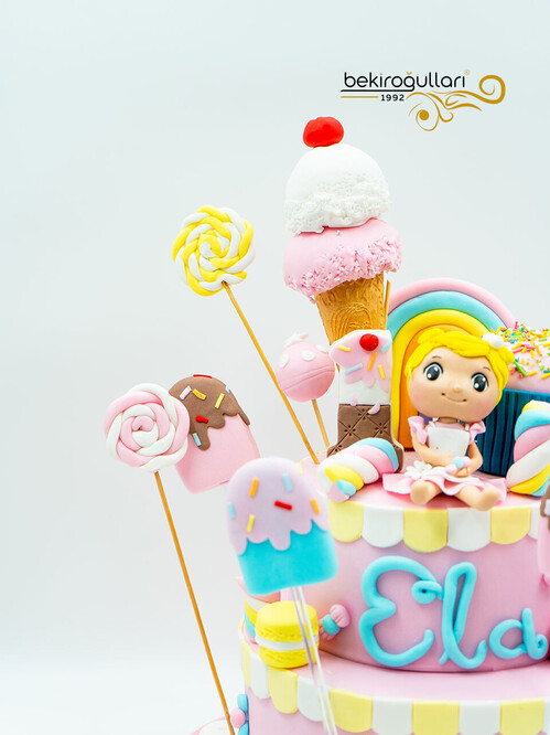 Dondurma Şeker Temalı Pasta