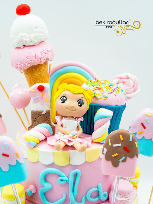 Dondurma Şeker Temalı Pasta