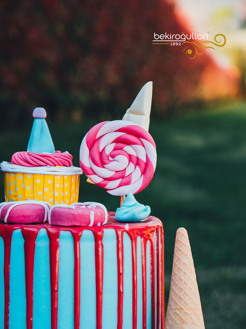 Dondurma ve Şekerleme Temalı Konsept Pasta