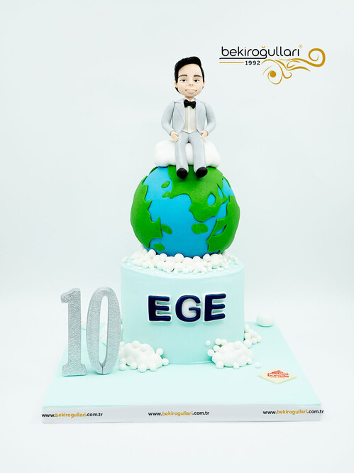 Dünya Temalı Butik Pasta