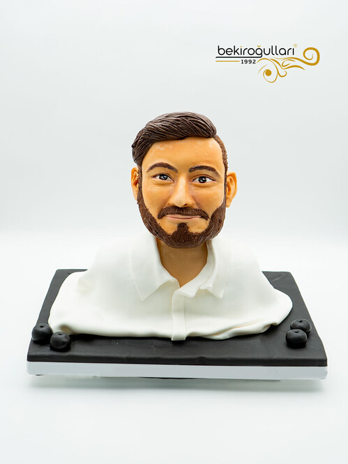 Erkek Büst Tasarım Benzetme Pasta