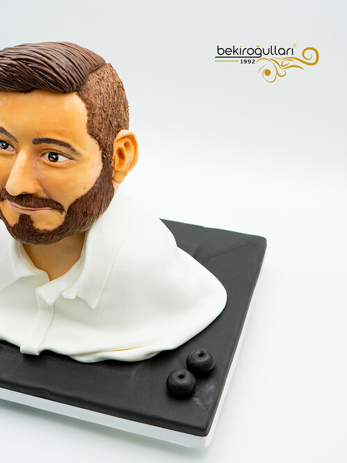 Erkek Büst Tasarım Benzetme Pasta