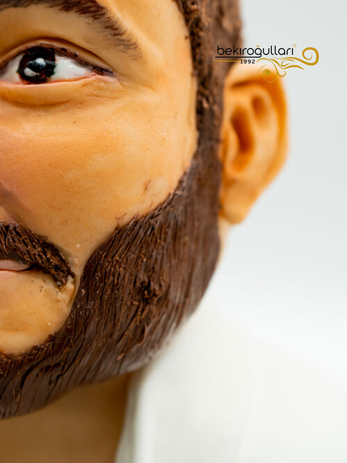 Erkek Büst Tasarım Benzetme Pasta