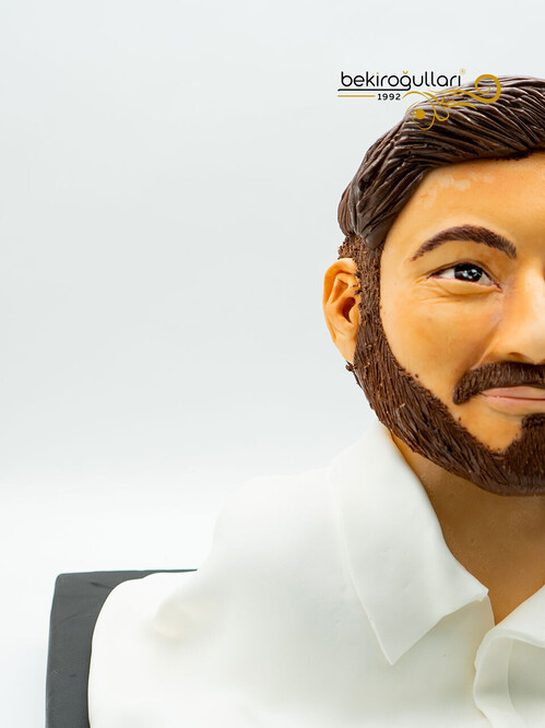 Erkek Büst Tasarım Benzetme Pasta