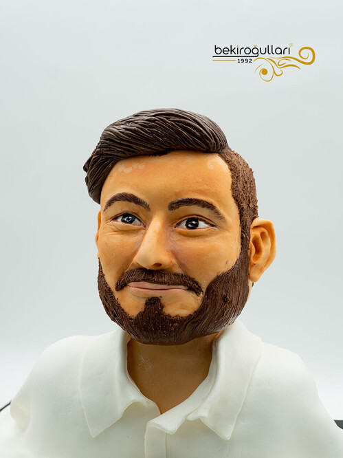 Erkek Büst Tasarım Benzetme Pasta