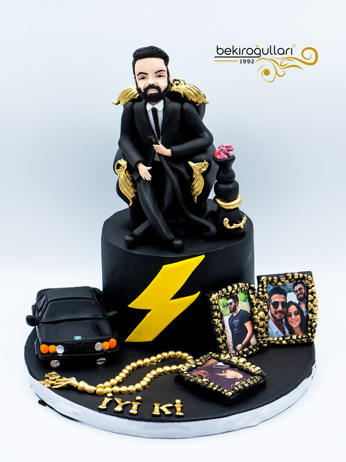 Figür Araba Tesbih Detaylı Konsept Pasta