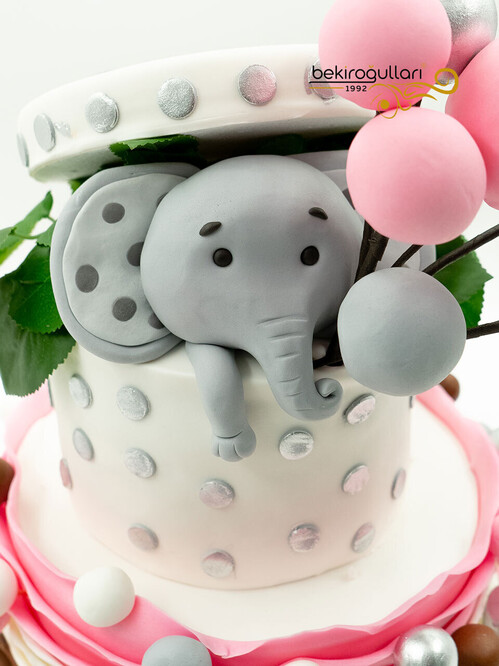 Fil ve Balonlar Konsept Pasta