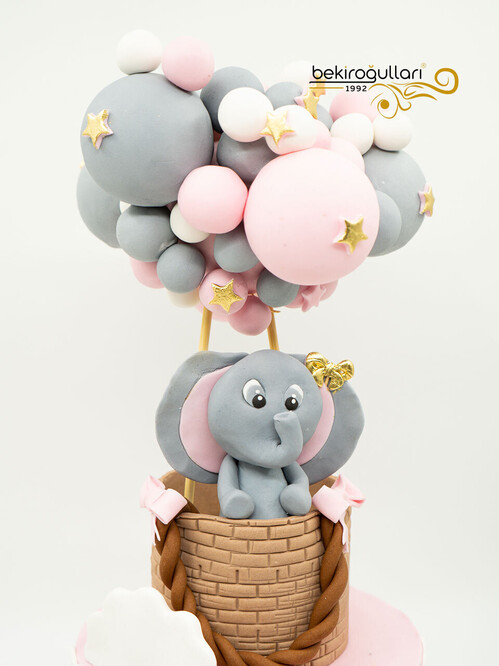 Fil ve Balonlar Pasta