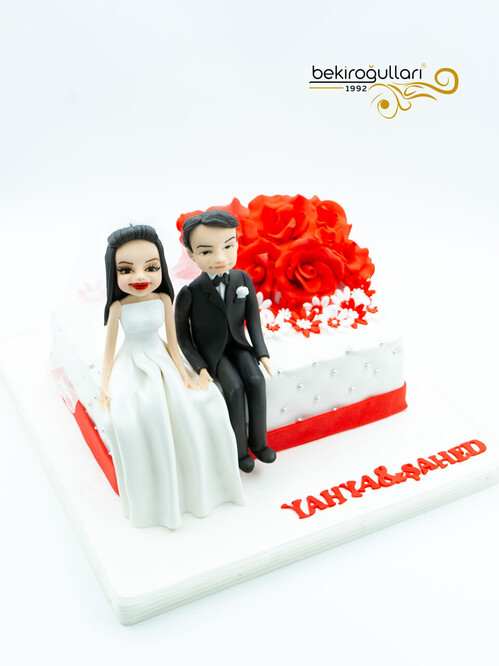 Gelin Damat Nişan Konsept Pasta