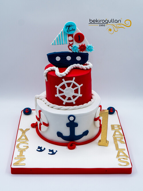 Gemi - Kaptan Temalı Konsept Pasta