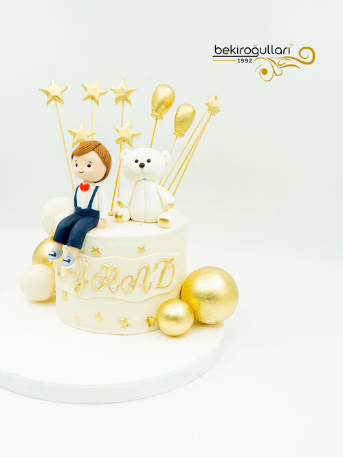 Gold Yıldızlı Butik Pasta