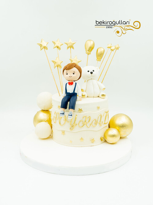 Gold Yıldızlı Butik Pasta