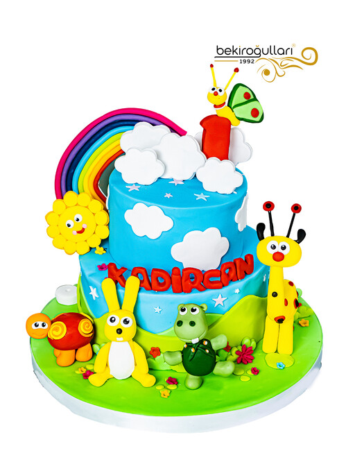 Hayvanlar Diyarı Model Konsept Doğum Günü Pastası