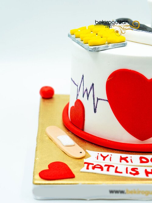 Hemşire Doktor Temalı Pasta