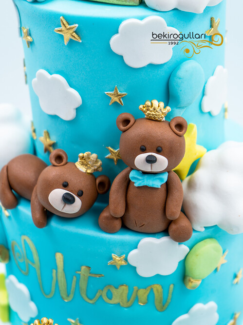 İki Katlı Tren ve Ayıcık Temalı Konsept Pasta