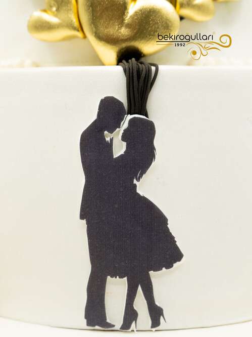 Kalp Detaylı Sevgili Pasta