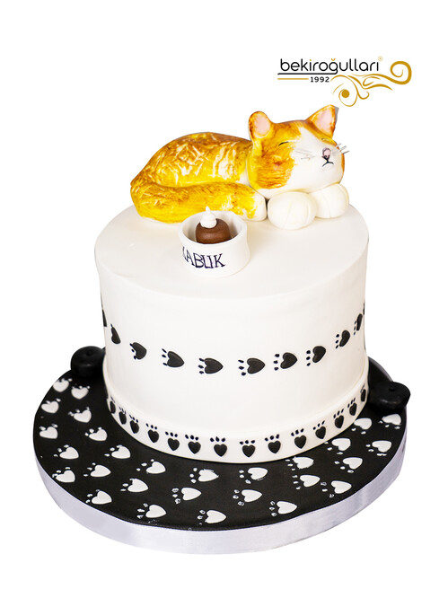Kedi Konseptli Doğum Günü Pastası