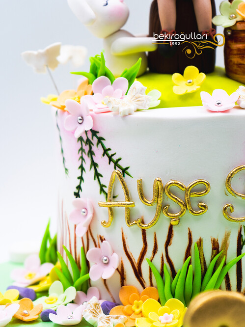 Küçük Kız Bahçe Model Konsept Pasta