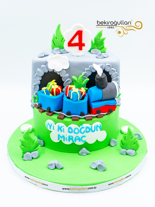 Küçük Tren Temalı Konsept Pasta