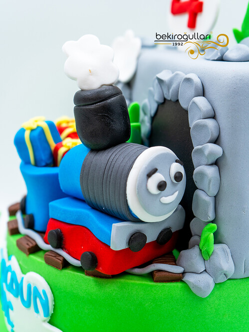 Küçük Tren Temalı Konsept Pasta