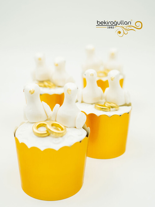 Kuş Detaylı Model Cupcake