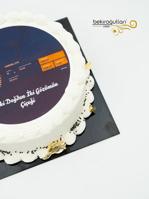 Logolu Yuvarlak Pasta