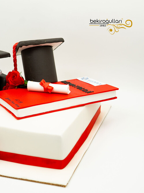 Mezuniyet Temalı Tasarım Pasta
