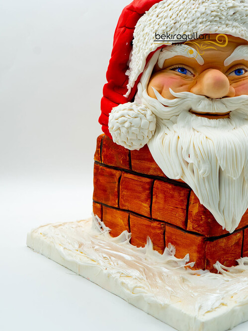 Noel Baba Büst Tasarım Pasta