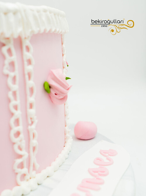 Pembe Çiçek Butik Pasta