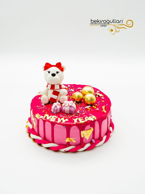 Pembe Yılbaşı Pasta