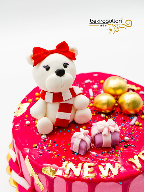 Pembe Yılbaşı Pasta