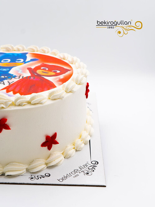 Pijamaskeliler Resimli Yuvarlak Pasta