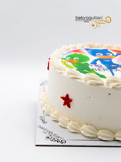 Pijamaskeliler Resimli Yuvarlak Pasta