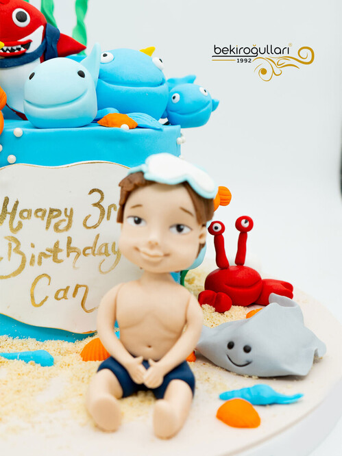 Renkli Balıklar Butik Pasta