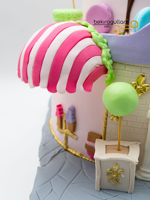 Renkli Şekerlemeler Tasarım Pasta