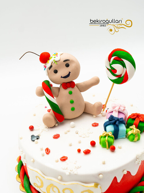 Renkli Şekerlemeler Yılbaşı Pasta